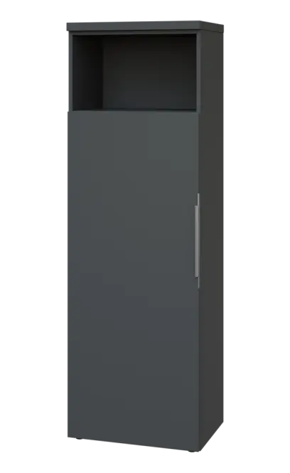 SIN 5 - 6DN kancelářská skříň, 1-dveřová/nika, levá, 1820x600x400, antracit